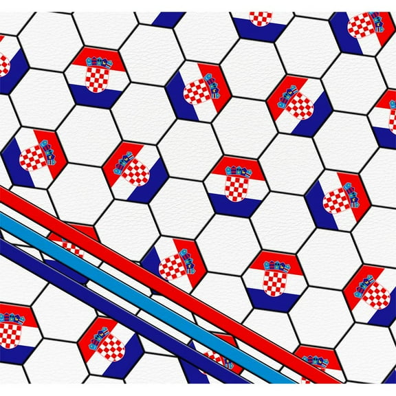 World Cup Croatia Soccer Ball All Over Womens T Shirt Multi X-LG