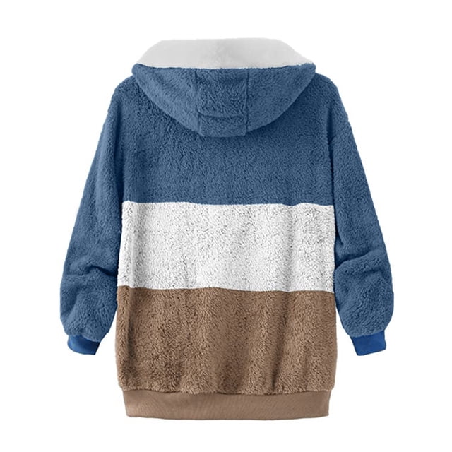 IROINID Manteau Court à Capuche pour Femmes, Manteau Chaud à Manches Longues Contrastées, Veste d'Hiver, Kaki