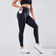 thumbnail image 2 of Pantalones de yoga de cintura alta con bolsillos para mujer: tejido grueso, entrenamiento/running, poliéster, tallas S-XXL, 2 of 7