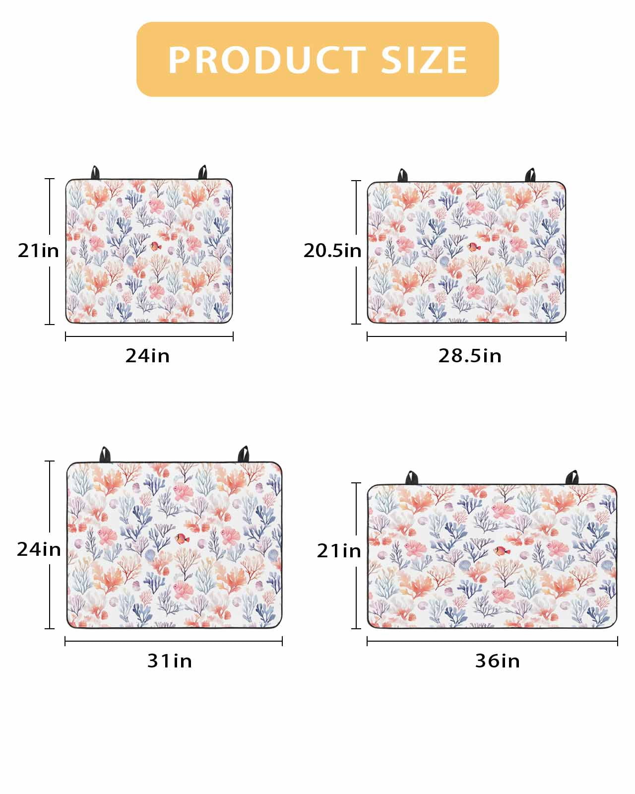 nqOlkjepod Large Induction Cooktop Protector Mat 24"x21", Coastal Coral Stove Top Covers for Electric Stove, Summer Colorful Nautical Ocean Fish Stove Burner Cover Mats, Glass Top Stove Cover