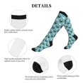 thumbnail image 5 of Lsque Lovely Roosters Pattern Sport Compression Socks for Men & Women 15-20 mmHg Knee High Nurse Pregnant Running Medical and Travel Athletic, 5 of 6