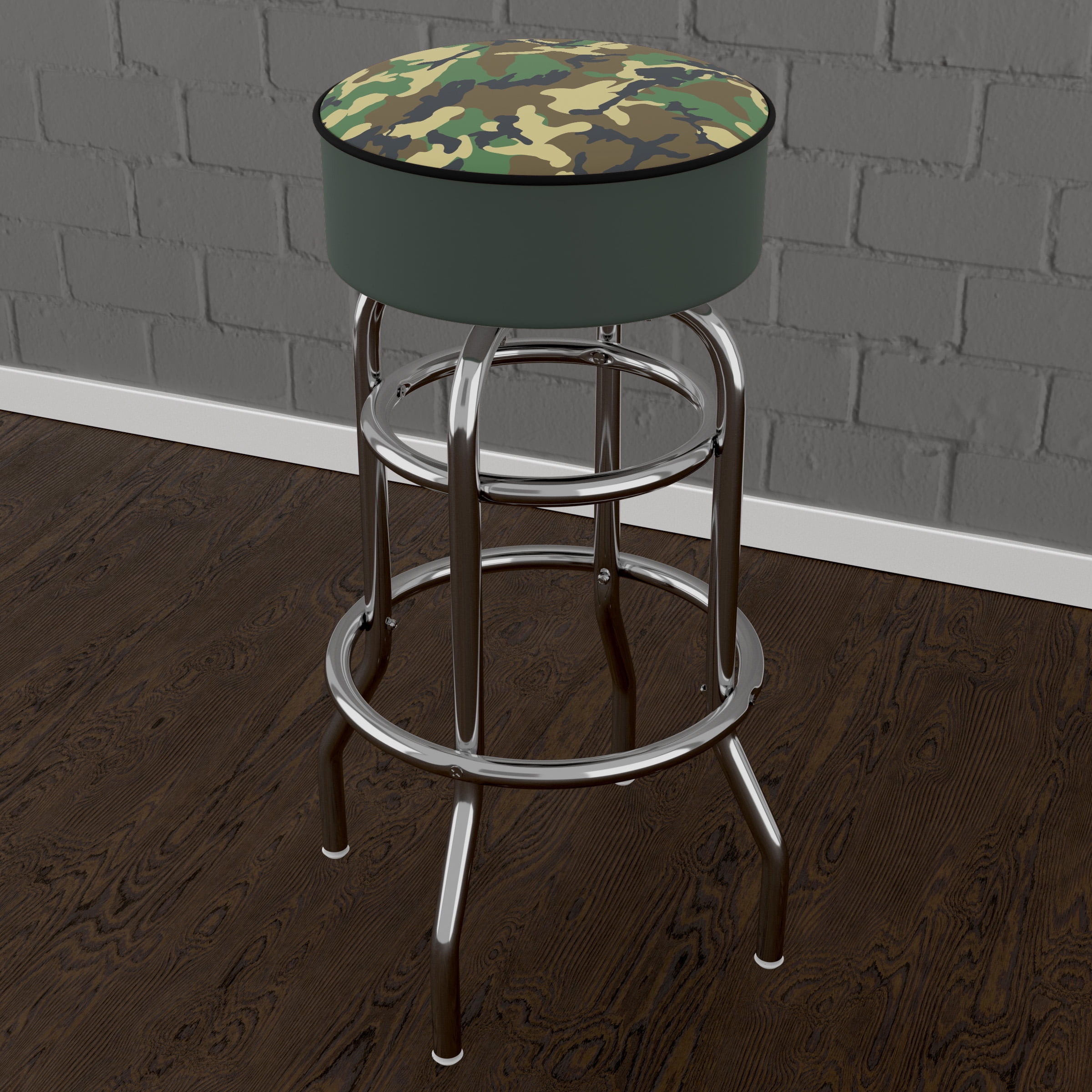 Trademark Gameroom Hunt Camo Bar Stool with Padded Seat