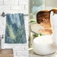 thumbnail image 7 of Yayeee 2 Pack Hand Towels for Bathroom 100% Cotton 16" x 28" Soft Absorbent Kitchen Towel, Retro Tree, 7 of 7