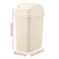 thumbnail image 4 of 6L Small Garbage Can with Swing Lid, 1.6 Gallon Indoor Trash Bin for Living Room Bedroom, 4 of 4