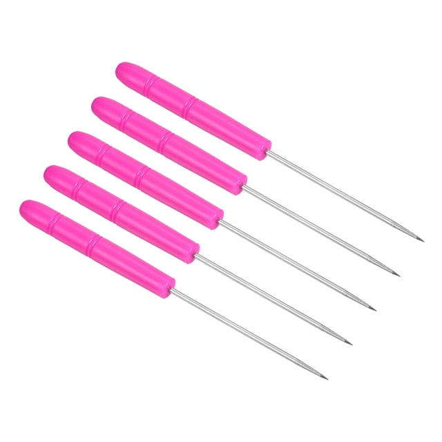 Uxcell Badminton Tennis Racket Racquet Stringing Awl String Straight Guiding Tool, Rose Red 5Pack