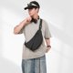 thumbnail image 4 of Bolso bandolera para hombre | Riñonera multibolsillos para teléfono y artículos esenciales | Correa ajustable | Piel sintética | Gris o negro, 4 of 6
