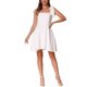 thumbnail image 2 of Vestido de verano mini con tirantes de espagueti para mujer con hombros atados y fruncido de INSPIRE CHIC XS Blanco, 2 of 6