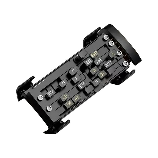 Yuarrent Ayuda fácil de usar para acordes de guitarra: gira para ajustar con el afinador, asistente de acordes de guitarra, pulsador de acordes Accesorios para instrumentos musicales