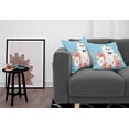 thumbnail image 3 of Ambesonne Cat Throw Pillow Cover 2 Pack, Graphical Fluffy Kitten Party, 18", Pale Blue and Multicolor, 3 of 7