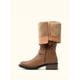 thumbnail image 4 of Bota DREAM PAIRS hasta la rodilla con tacón grueso y cierre lateral camel, 4 of 9