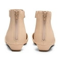 thumbnail image 3 of BURUDANI Women Flats Shoes Low Wedge Sandals Ankle Strap Pointed Toe, 3 of 5