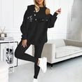thumbnail image 2 of Ashirexll Outfits for Women, Womens Winter Sets, Sweat Suit Hoodie and Leggings Casual Comfortable 3 Piece Set with Sweatshirt, 2 of 4