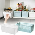 thumbnail image 5 of 11x5x4.5 Inch Rectangular Storage Basket, Ventilated Hollow Plastic Organizer with Handles for Home Kitchen Bathroom with Color Options – 1Pc, 5 of 5