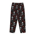 thumbnail image 5 of Daiia Skeleton with Roses Women's Sleep Pant with Pockets and Drawstring,Pajama Pants-XX-Large, 5 of 9