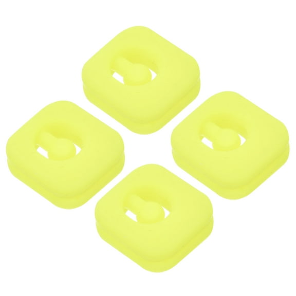 Uxcell Tennis Vibration Dampener, 4 Pack Square Shock Absorber Yellow