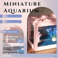 thumbnail image 3 of CHUANK Betta Fish Tanks  Aquarium Tanks  Stackable Mini Fish Tank Aquarium Tank Kit  3/5 Gallon Rectangular Fish Bowl with Aquarium Gravel Decoration  Cube Tank for Seaweed Balls Sea Monk, 3 of 6