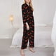 thumbnail image 3 of Balery Red Hot Chili Conjunto de Pijama con Estampado para Mujer, Conjunto de Dos Piezas con Manga Larga, Ropa de Dormir Suave con Bolsillos, Pijamas Cómodos-XX-Large, 3 of 7