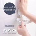 thumbnail image 2 of Soporte para jabón con ventosa, sin perforación y soporte para jabón reutilizable, instalación de 1 segundo, soporte para jabón de ducha recargable, 5 kg, soporte impermeable para pared de azulejos, baño - Blanco JM, 2 of 4
