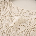thumbnail image 4 of Women's Plus Size Boho Tops Crochet Sweater Dolman Sleeve Beach Cover Up Beach Swimwear Cover Up for Lady Vacation(Beige,One Size), 4 of 4