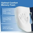 thumbnail image 4 of Memory Foam Seat Cushion for Office Chair, Ergonomic Office Chair Seat Cushion Butt Pillow Pressure Relief Pad with Washable Cover, Coccyx Cushion for Sciatica, Hip, Tailbone Pain Relief, Dark Blue, 4 of 7