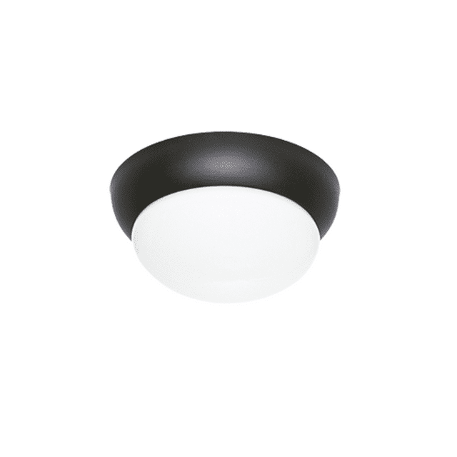 Luminario Plafón Techo Vidrio Opalino Circular Negro Maxxi Maxxi MX-PF4490/N/LED60
