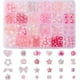 thumbnail image 1 of 279 cuentas acrílicas rosas de 24 estilos, surtidas, transparentes, con formas mixtas, adorables, con forma de corazón, flor y letras, juego a granel, 1 of 7