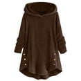 thumbnail image 2 of IMENGL Haut à Capuche Chaud en Peluche Automne Hiver, Marron 4TG, Taille M-5TG, 2 of 5