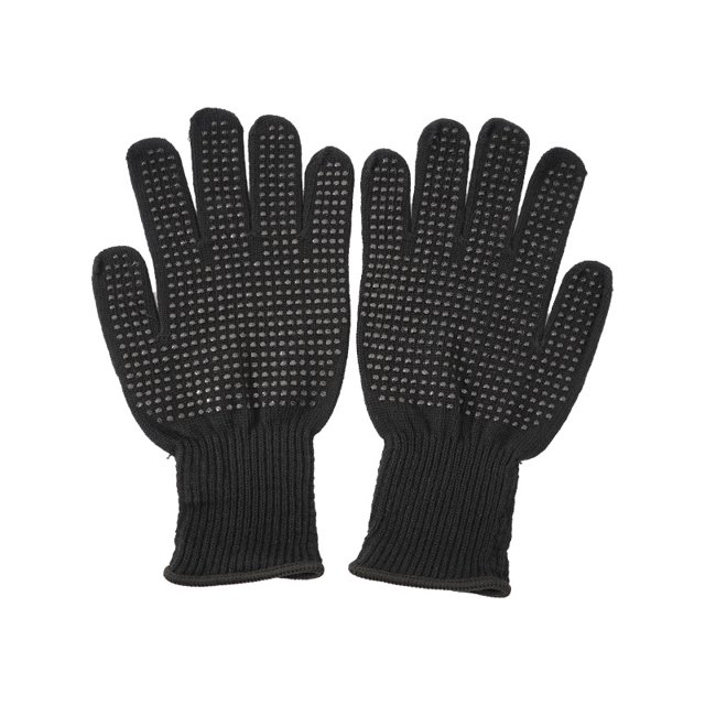 Guantes para el cuidado del cabello resistentes a altas temperaturas, guantes de silicona con cuentas de PVC, guantes antiaislamiento con calefacción recta y rizador