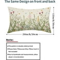 thumbnail image 3 of Spring Floral Lumbar Pillow Covers 12x20 Inch Set of 2 Sage Green Herbs Yellow Flowers Botanical Decorative Throw Pillows Summer Leaves Pillow Cases Farmhouse Home Decor for Sofa Couch Outdoor, 3 of 6