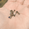 thumbnail image 3 of Labret Flat back Jewel top threaded Surgical steel 16G 8 colors available, 3 of 7