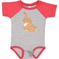 thumbnail image 3 of Inktastic Easter Cute Floppy Ear Brown Bunny Boys or Girls Baby Bodysuit, 3 of 5
