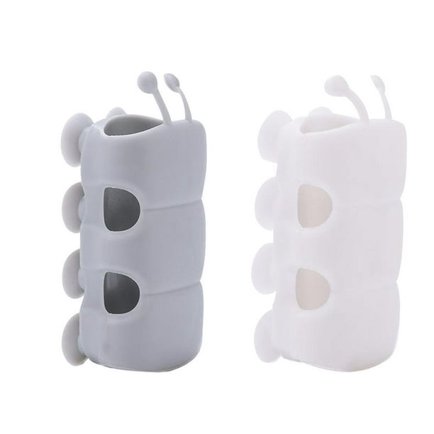 10 soportes para cabezal de ducha, accesorios de baño con ventosa (gris y blanco)