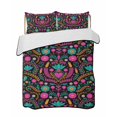 thumbnail image 2 of Quilts Twin XL Size, Colorful Mexico Soft Comforter Bedding Set for Bed, Modern Abstract Flowers Leaf Orange Pink Lightweight Quilted Bedspread with Pillow Cover(2 Pieces) for All Season, 68x98 Inch, 2 of 6