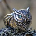 thumbnail image 3 of QQTDFG Vintage Men's Hip Hop Leopard Head Rings Two Tone Punk Party Ring Viking Jewelry-#8-9, 3 of 3