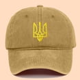 thumbnail image 2 of Retro Ukraine Hat for Women Men Vintage Washed Denim Baseball Caps, 2 of 4
