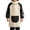 White, variant on Mercatoo Kids Long Sleeve Art Waterproof Paint Apron with Front Pocket Color Block Craft Coverall for Toddler Painting Baking