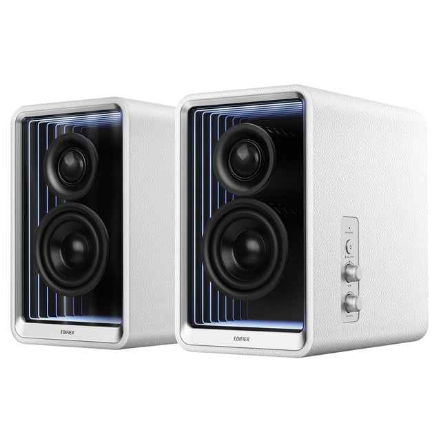 Edifier QR65 - Altavoces de monitor activos con función de cargador rápido GaN de 65 W, altavoz Blue