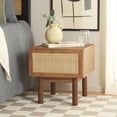 thumbnail image 2 of SAFAVIEH Aino Modern 1 Drawer Nightstand,Walnut, 2 of 14