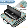 thumbnail image 6 of Zipper Binder with Shoulder Strap 2 inch 3 Ring Waterproof File Folder Organizer Bag 500 Sheet Flamingos and Pomegranates Pattern, 6 of 8