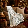 thumbnail image 3 of Serene Woodland Deer Squirrel Forest Scene Rustic Nature, Peaceful Woodland Scene, Warm Flannel Blanket for Cabin and Lodge, Wildlife Lovers Housewarming Gift, Rustic Home Decor, 3 of 9