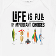 thumbnail image 4 of Inktastic Fishing Life is Full of Important Choices Boys or Girls Baby Bodysuit, 4 of 5