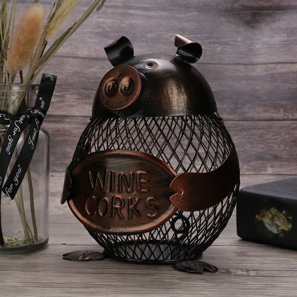 Pig Shaped Red Wine Cork Container Holder Delaman Practical Fashionable Table Decoration Wifehelper Money Saving Box Home Kitchen Storage Walmart