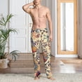 thumbnail image 6 of Lsque Floral With Birds And Fantasy Flowers Print Men's Pajama Pants, Lounge Pant - Comfortable Home Wear,Elastic Waistband, Stylish Design-Large, 6 of 9