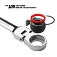 thumbnail image 3 of Capri Tools 9/16 in. Flex-Head Ratcheting Combination Wrench, True 100-Tooth, 3.6-Degree Swing Arc, 3 of 7