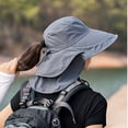 thumbnail image 6 of Outdoor Sun Hat Wide Brim UV Protection Breathable Lightweight Summer Hiking Fishing Hat, 6 of 7