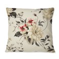 thumbnail image 3 of Designart "Simplistic Victorian Elegance IV" Floral Printed Throw Pillow, 3 of 5