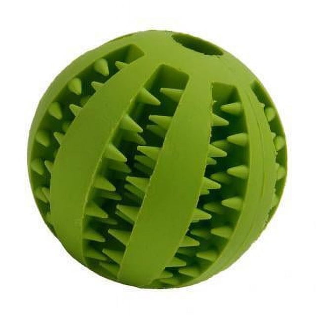 TISHITA 2-4pack Denté Conception Chien Mâcher Jouet Interactif Formation Boule Verte_5cm 2 Pcs