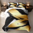 thumbnail image 2 of Erosebridal Aesthetic Gold Black Twin Quilt Set, Contemporary Minimalism Twin Coverlet Set, Gray Reversible 2-Piece 1 Bedspread and 1 Pillowcase, 2 of 7