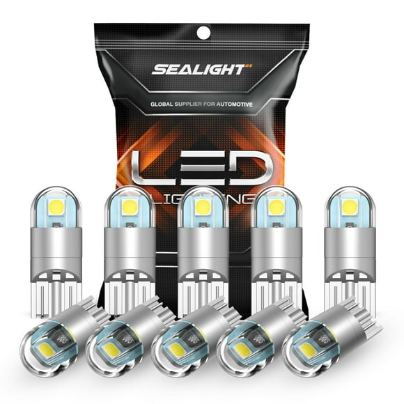 Bombillas LED SEALIGHT 194, 6000 K, blancas, T10 W, 5 W, paquete de 10