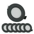 thumbnail image 4 of Becaristey 6pcs Aluminum Alloy 6Pack RV Puck Light Light RV Puck Light RV Light Fixtures Black+Warm White, 4 of 6